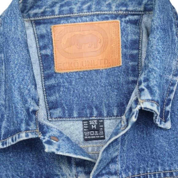 Vintage Ecko Unlimited Denim Jean Jacket size XL - Picture 3 of 8